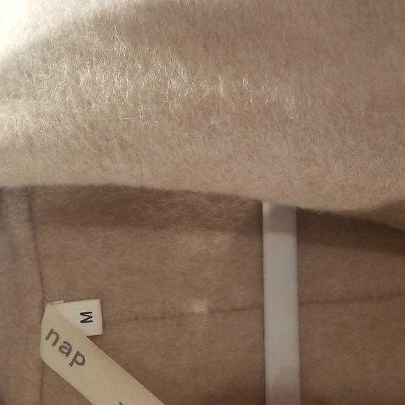 NWT Sylvia Alpaca Wool Belted Trench Coat (Buttermilk) - NAP Loungewear - Picture 10 of 15